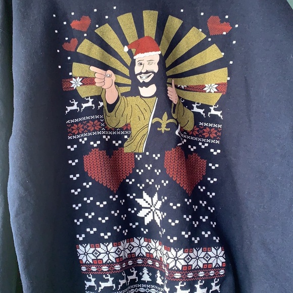 Jesus Christmas Sweater/Crewneck-Large - Picture 3 of 6